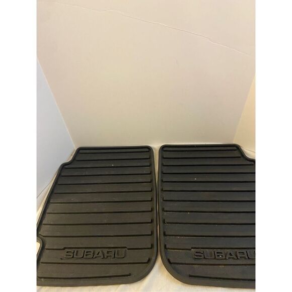 Subaru heavy duty floor mats 2 rubber 18.5"x14" - Picture 2 of 5